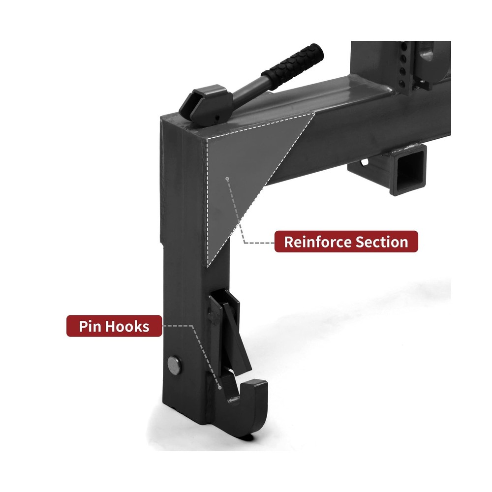 YITAMOTOR 3 Point Quick Hitch with Upgrade Versatile Adapter & 2" Receiver fo...