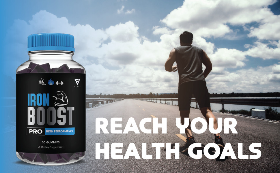 (5 Pack) Iron Boost Pro Performance Gummies, IronBoost Pro (5 Month Formula)