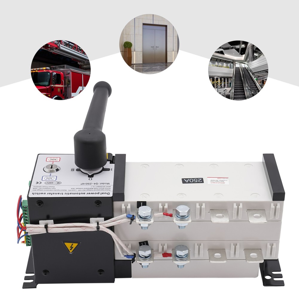 4P 250A AMP 6000V For Generator Automatic Transfer Switch 4P 50/60Hz Dual Power