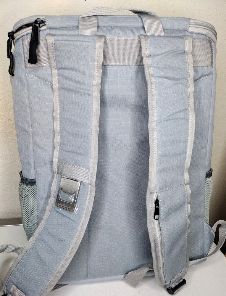 HIMAL Backpack Cooler Insulated Lining Multi Pockets Lightweight Blue-Gray 16"