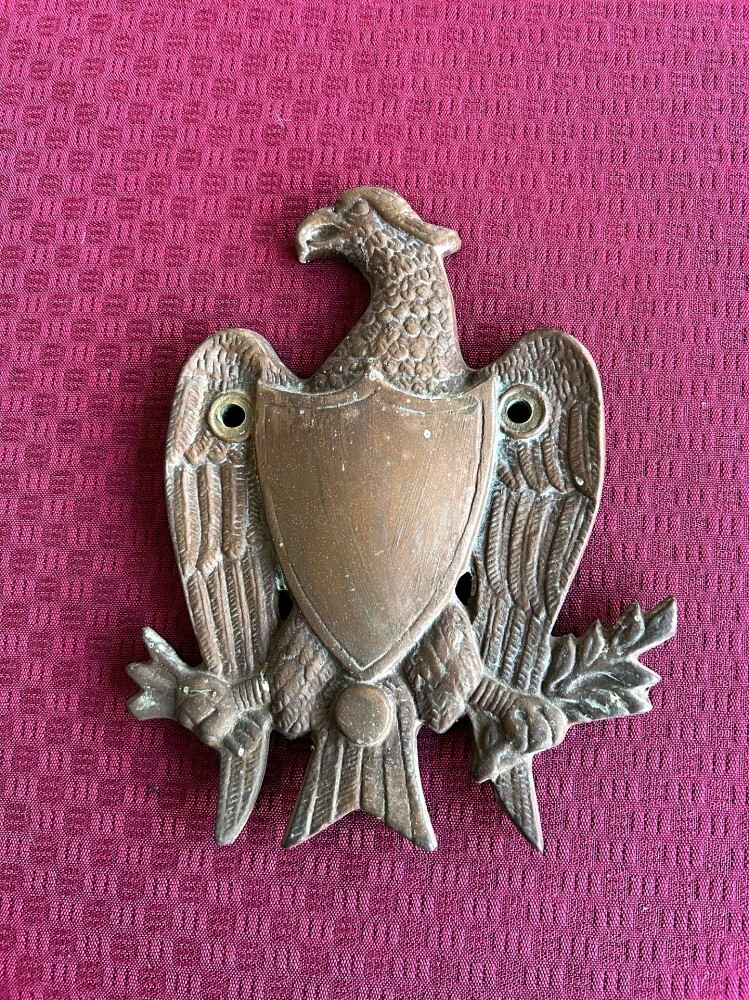 Vintage Brass Door Knocker ~ Eagle with Shield