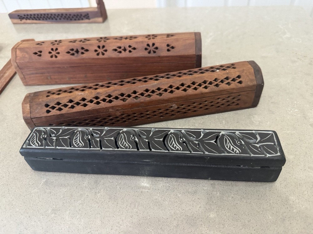Vintage Incense Boxes/ Stick Holders