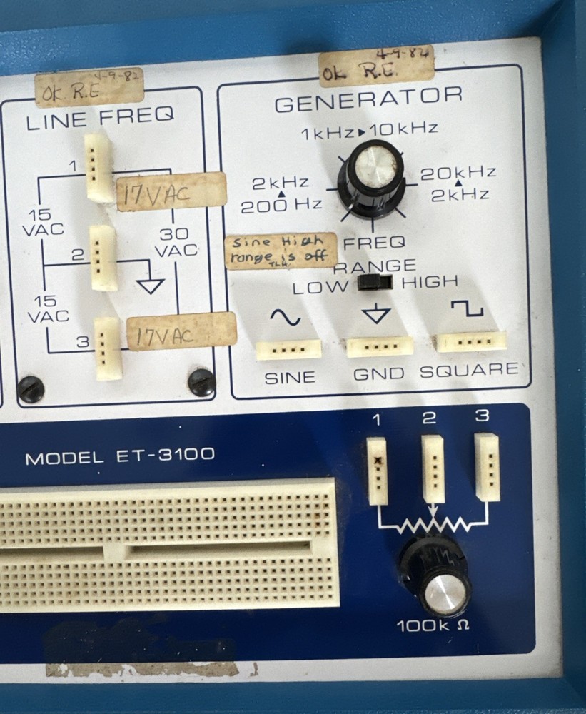 Heathkit Electronic Design Experimenter ET-3100 Powers On Untested Vintage