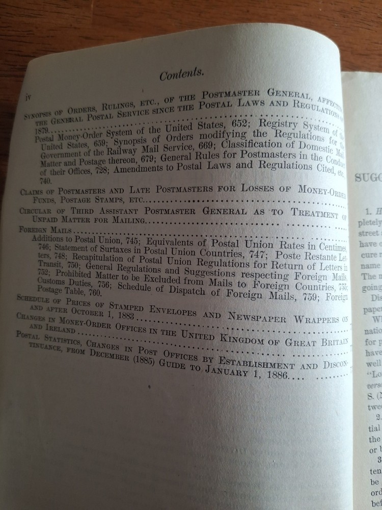 1886 United States Official Postal Guide , 2nd Series, Vol 8, No.1