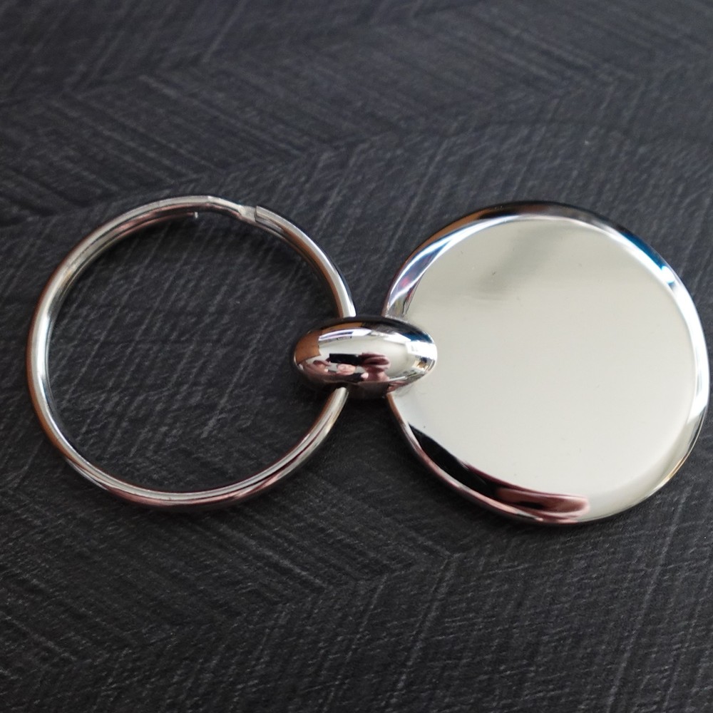 Glen Personalized Keychain Heavy Metal Round Classy Name Gift