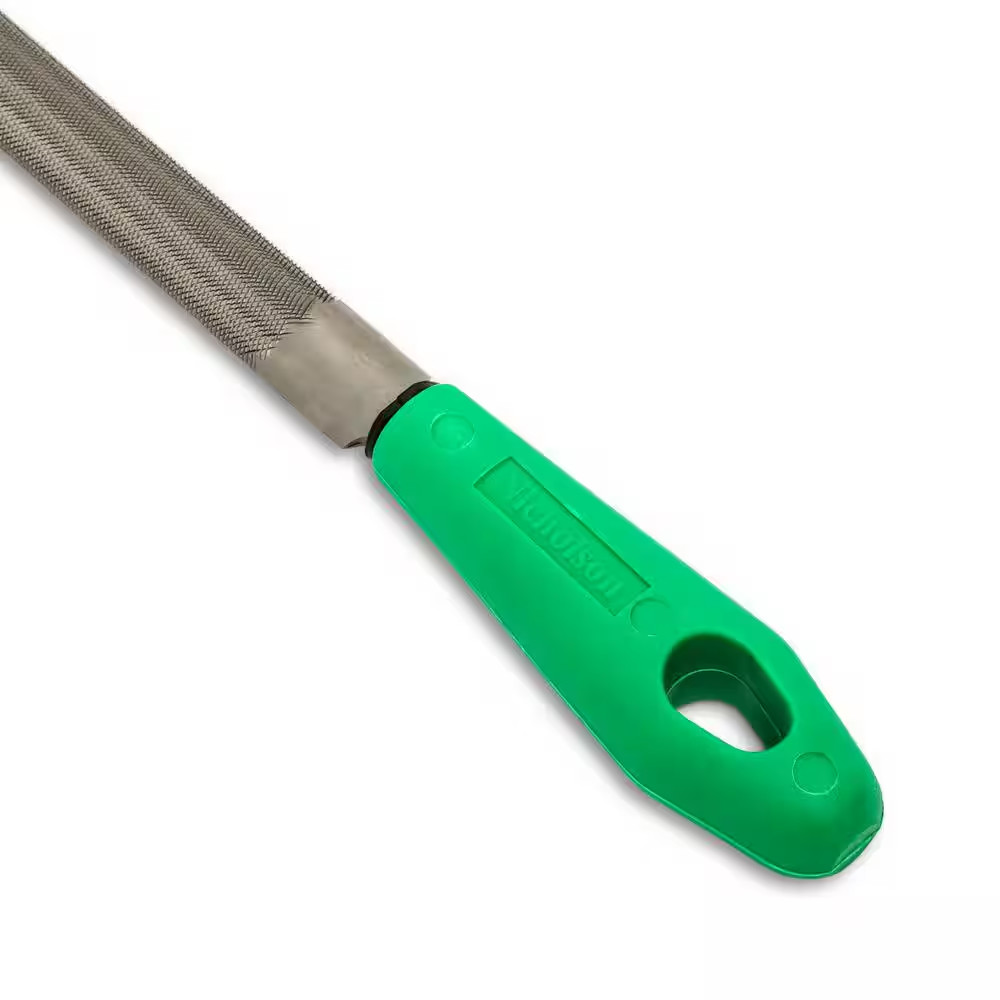 Nicholson 8 In. Double Cut Bastard Half round File with Handle