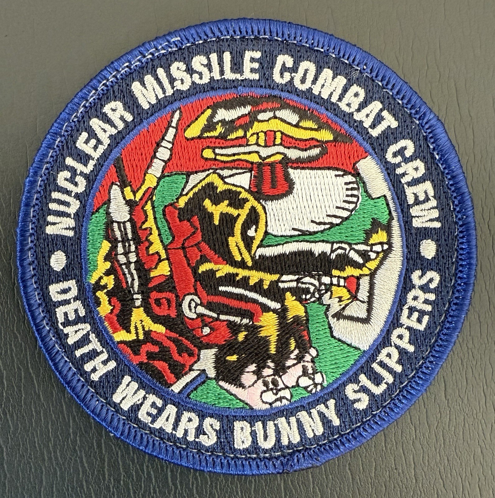 Nuclear Missile Combat Crew, Death Wears Bunny Slippers, Grim Reaper, ICBM Patch