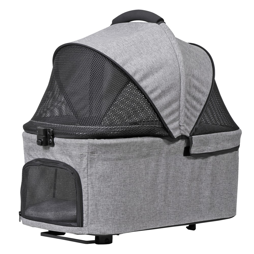 Dog Stroller Cat Stroller 3-in-1 Multifunctional 4 Wheels Lightweight Foldable