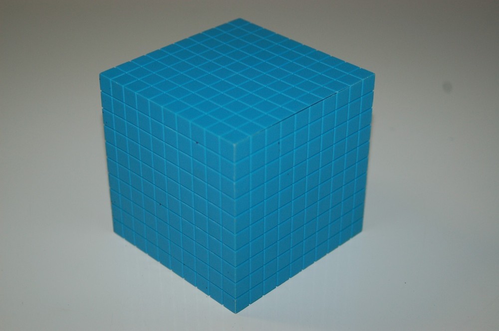 ETA hand2mind Base Ten Cube Plastic Item #5562 Blue Teaching Manipulative