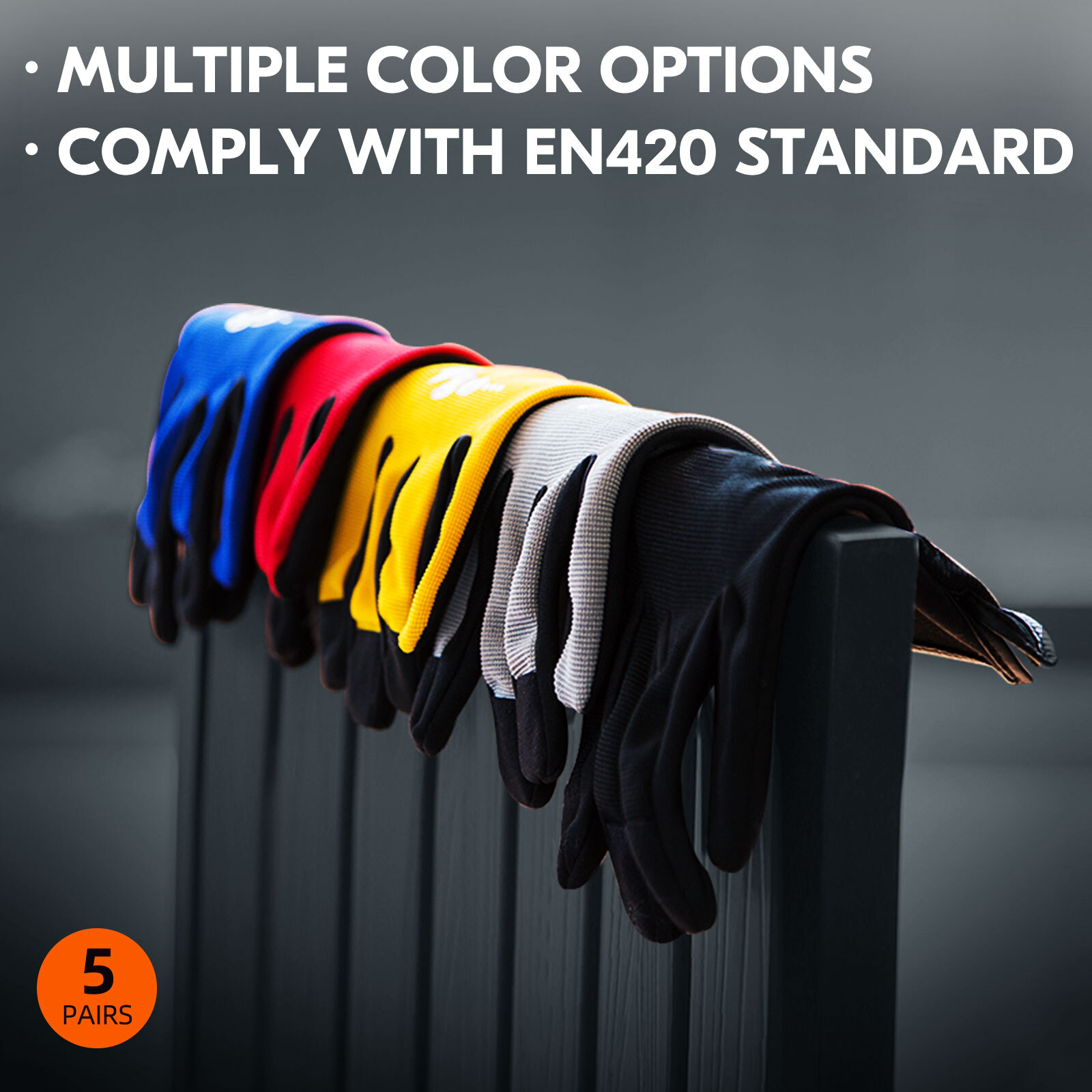 Vgo 5 Pairs Multifunctional Light Duty Work Gloves,Garden Gloves(AL8736)