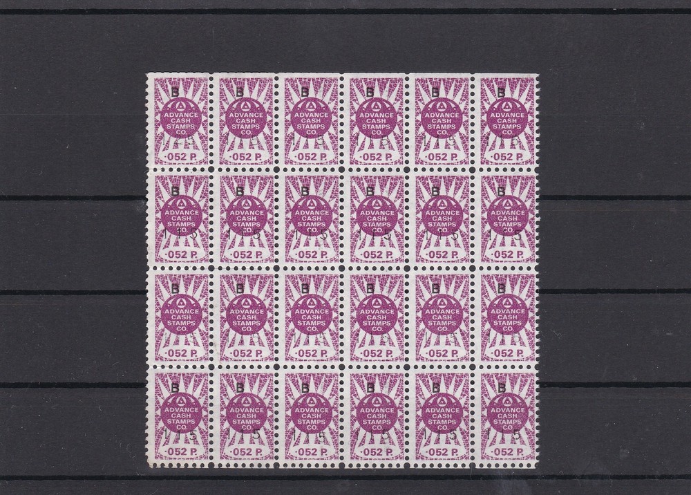 Advanced Cash Mint Never Hinged Stamps Block ref R 19361
