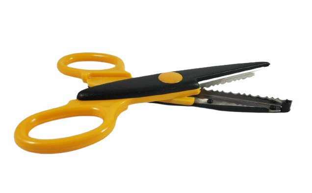 Yellow Handle Edgers Scissors For Crafting Scrapbooking Cardmaking