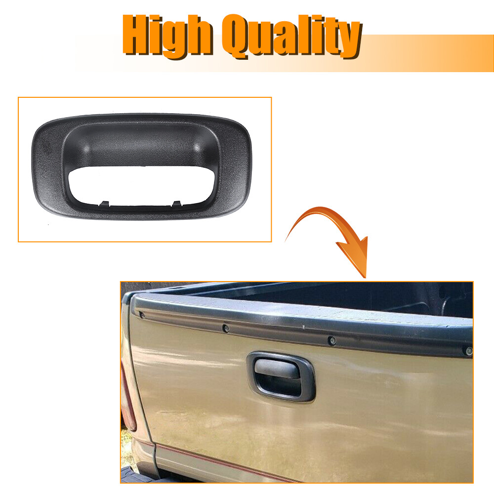 Tailgate Handle Bezel Cover Black For GMC SIERRA Chevy SILVERADO 1500 1999-2006