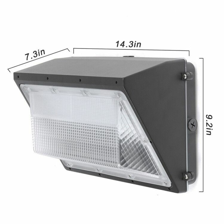 DLC ETL 120W LED Wall Light 5000K Dust to Dawn Commercial LED Wallpack Lighting