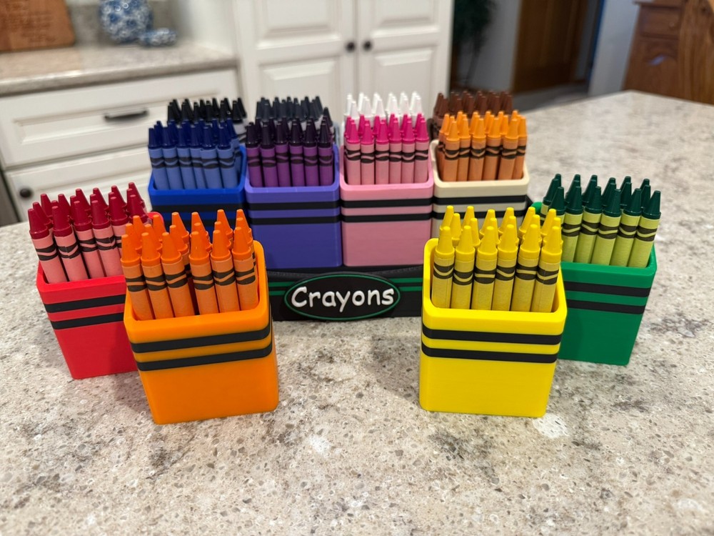 NEW - Crayon Caddy for the Classroom - 3D Design and printed