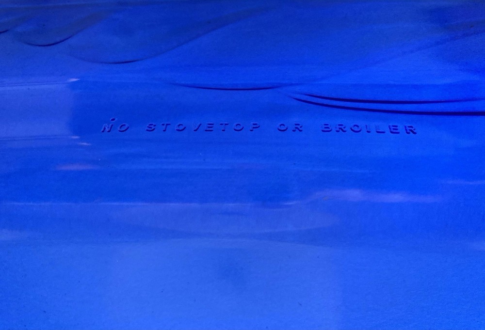Cobalt Blue Pyrex Corningware H-15 Rectangle Casserole Swirl- Simple Elegance