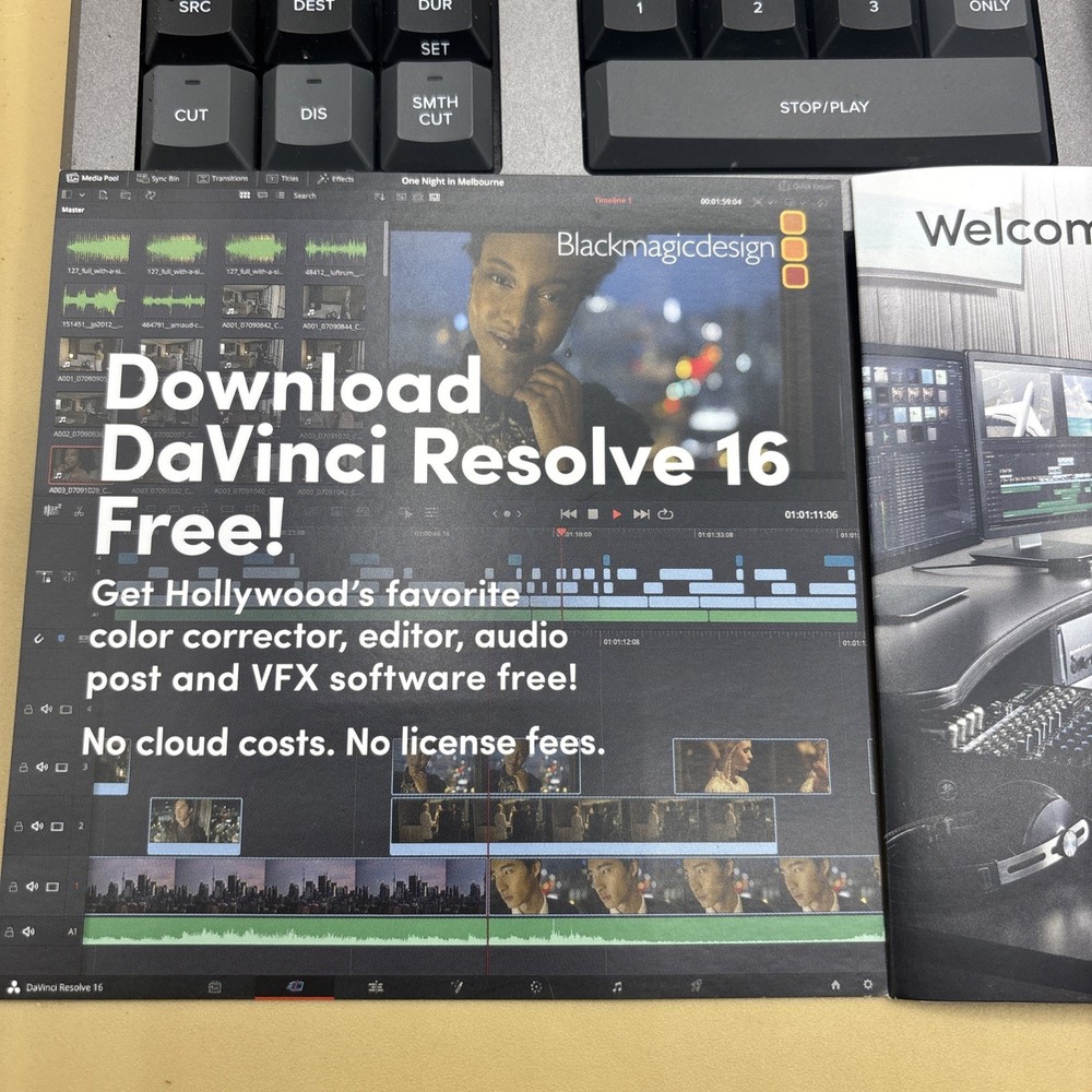 Speed Editor Blackmagic Design DaVinci Resolve No Studio license