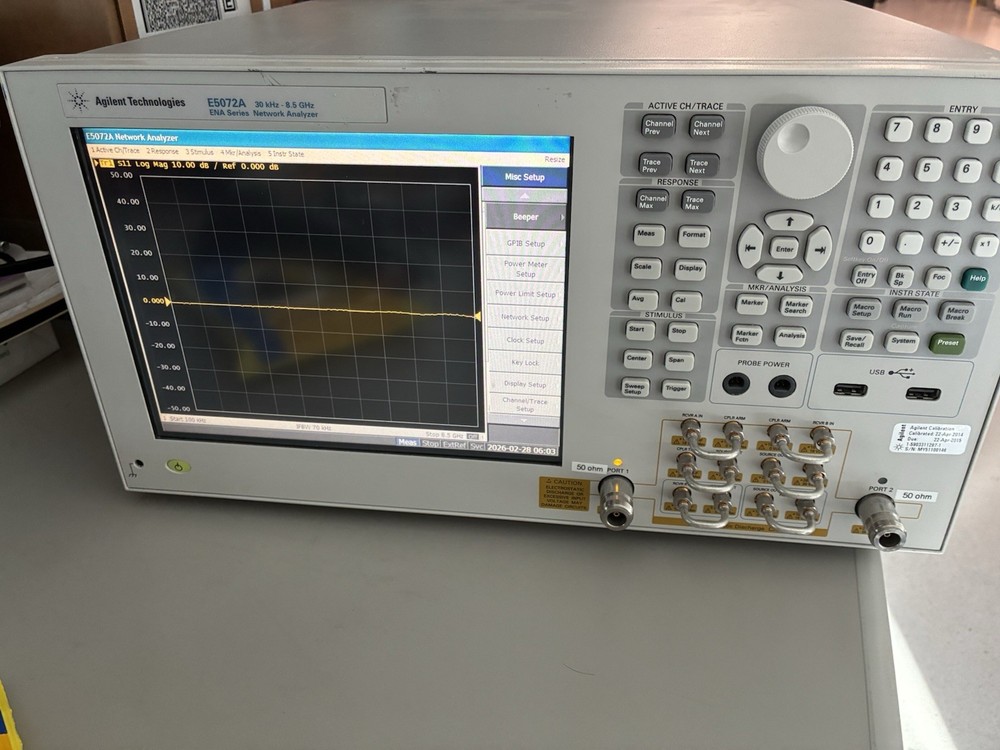 Keysight (Agilent), E5072A ENA Network Analyzer 30khz-8.5Ghz
