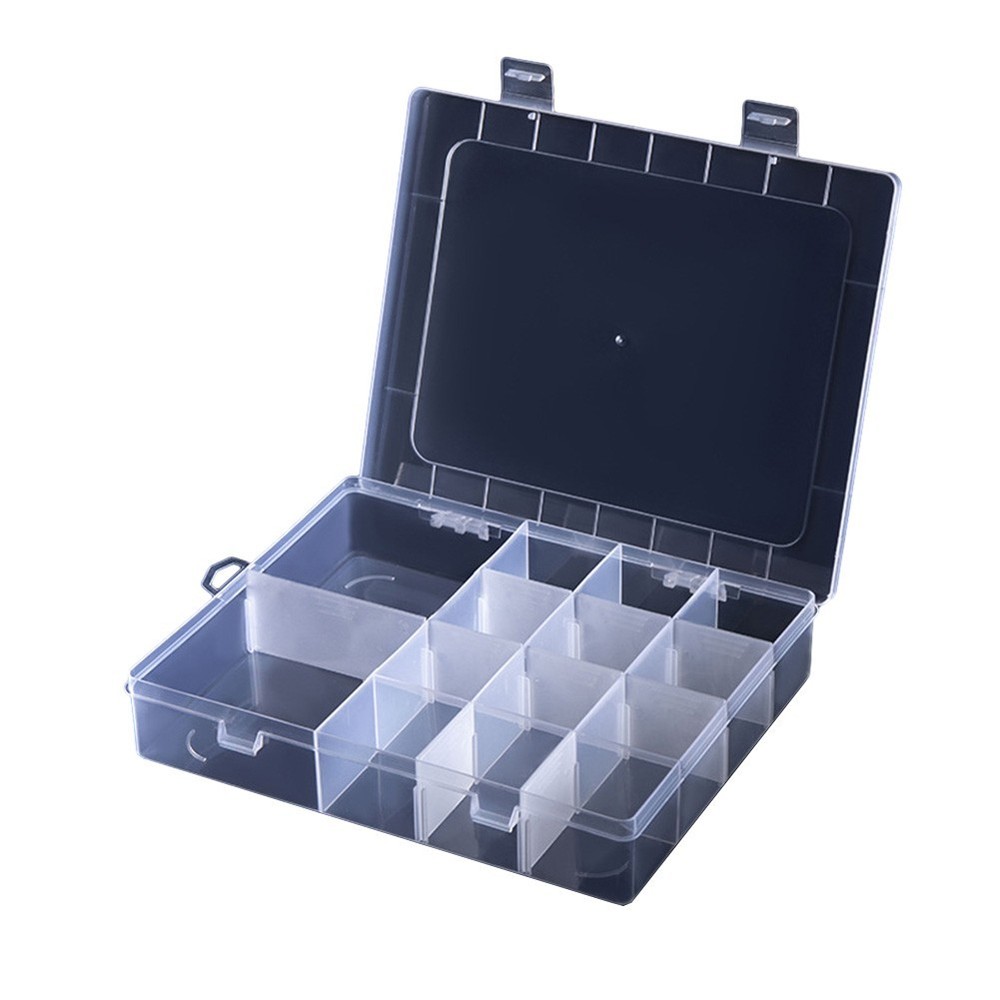 Adjustable Plastic Storage Box Organizer for Screws 14 Grids Compartment Box
