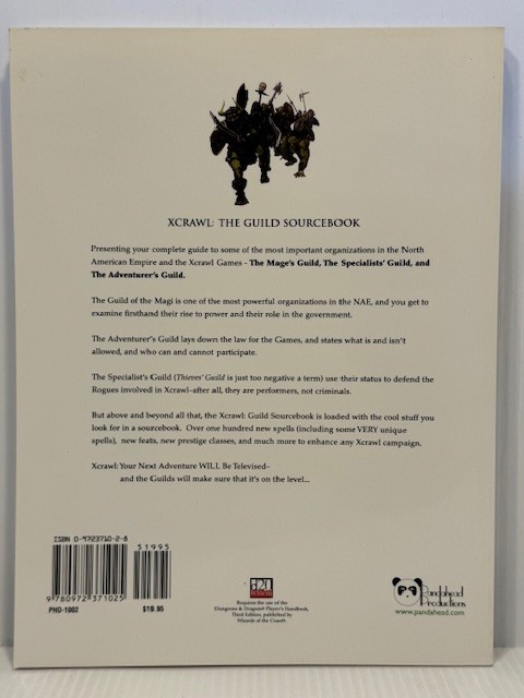 Xcrawl The Guild Sourcebook PHD-1002 D&D D20 Modern 2006 RPG Book