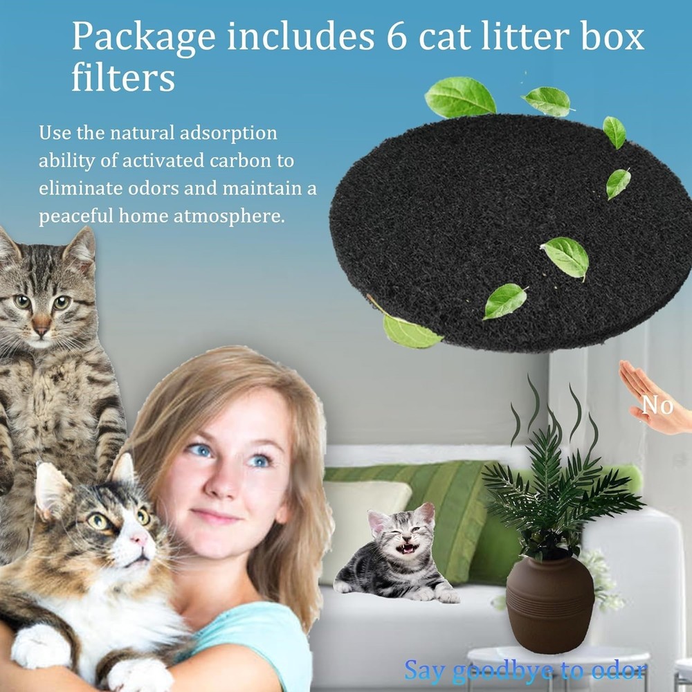 10 Pcs Kitchen Compost Bin Charcoal Filter Ceramic Pail Activated Carbon Filter