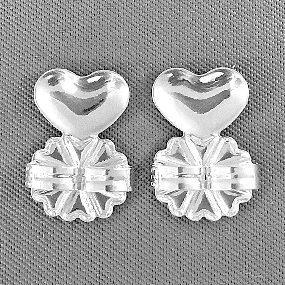 Post Earring Backs 14x10mm Hypoallergenic Silver Plated Copper Q2 Pair Per Pkg