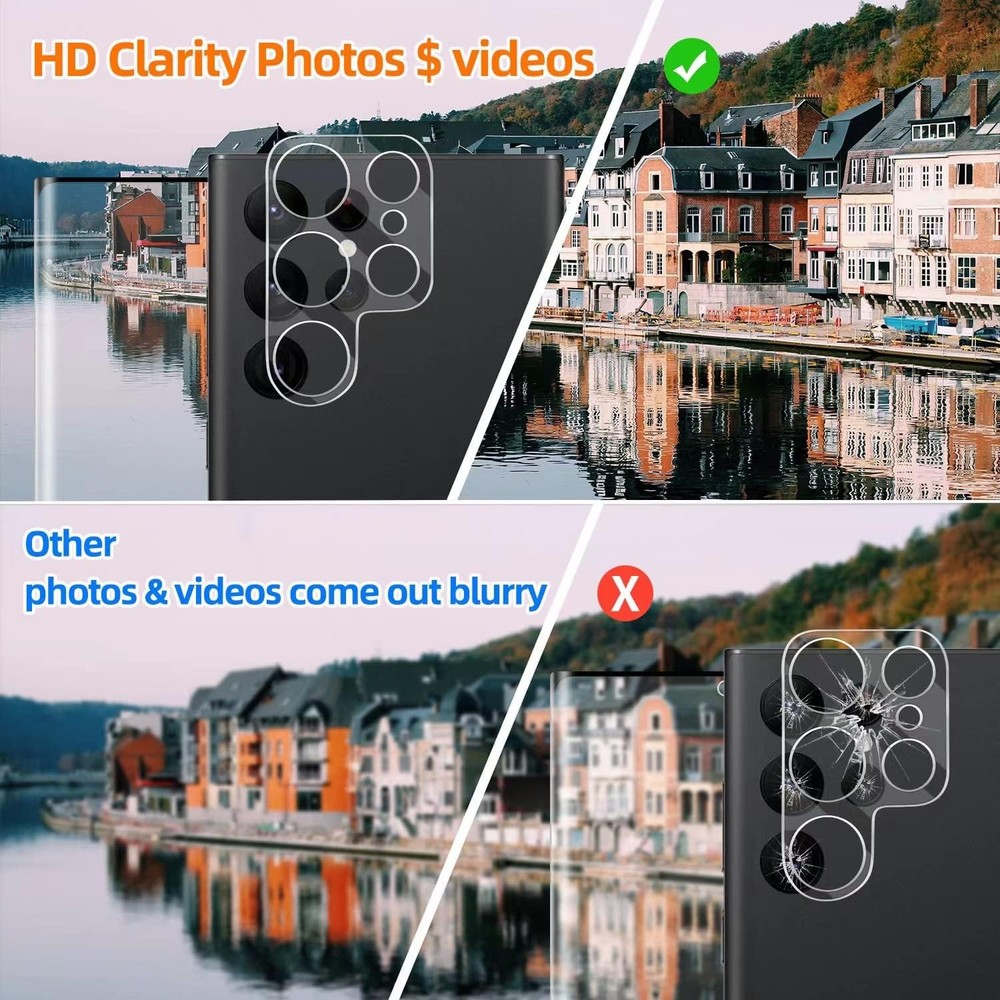 [2+2 Pack] Galaxy S22 Ultra Screen Protector, Tempered Glass,