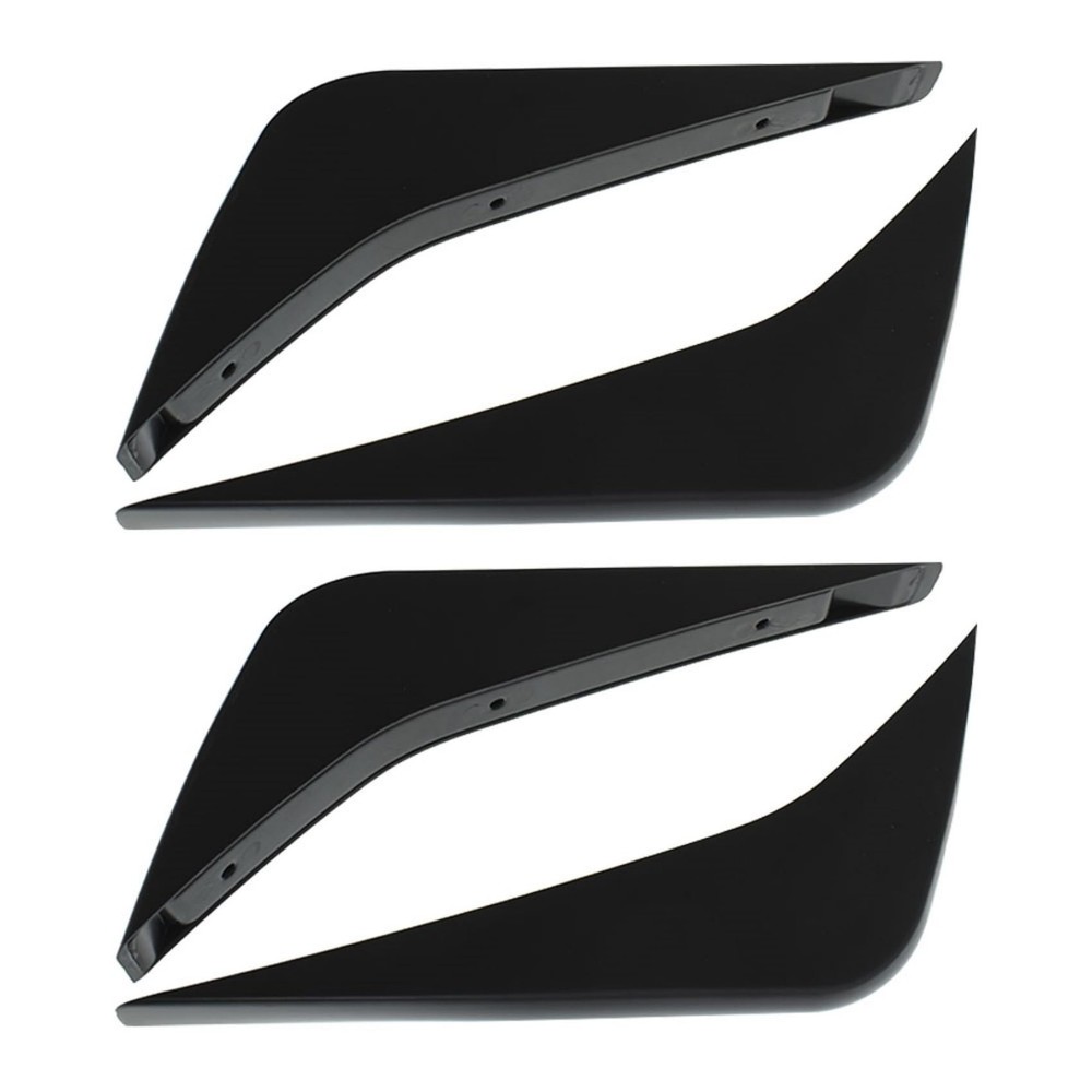 Black Rear Bumper Air Diffuser Fin Kit for Corvette C7 2014-2019