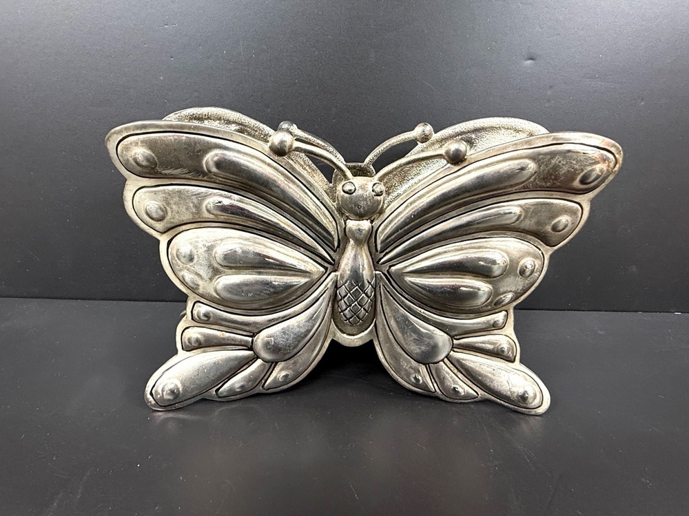 Vintage Godinger Silver Plate Butterfly Napkin Holder