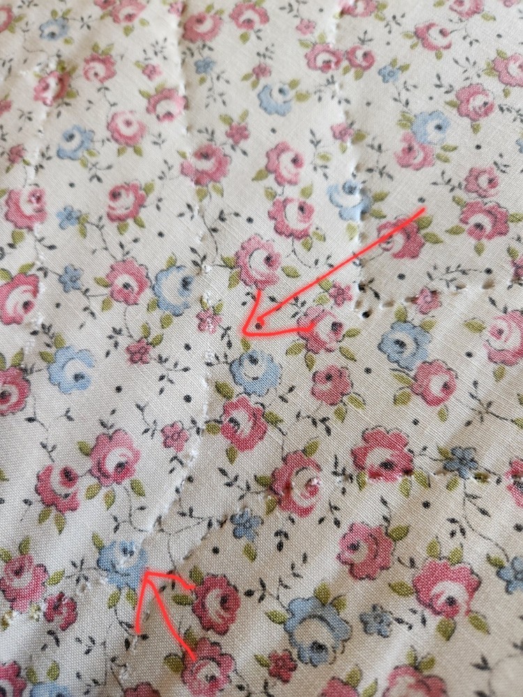 Vtg Springmaid Bedspread Quilted Comforter Rounded Single Double Fabric Material