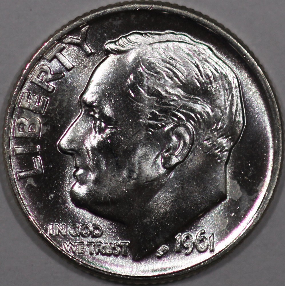 1961-D Roosevelt Dime Uncirculated BU 90% Silver
