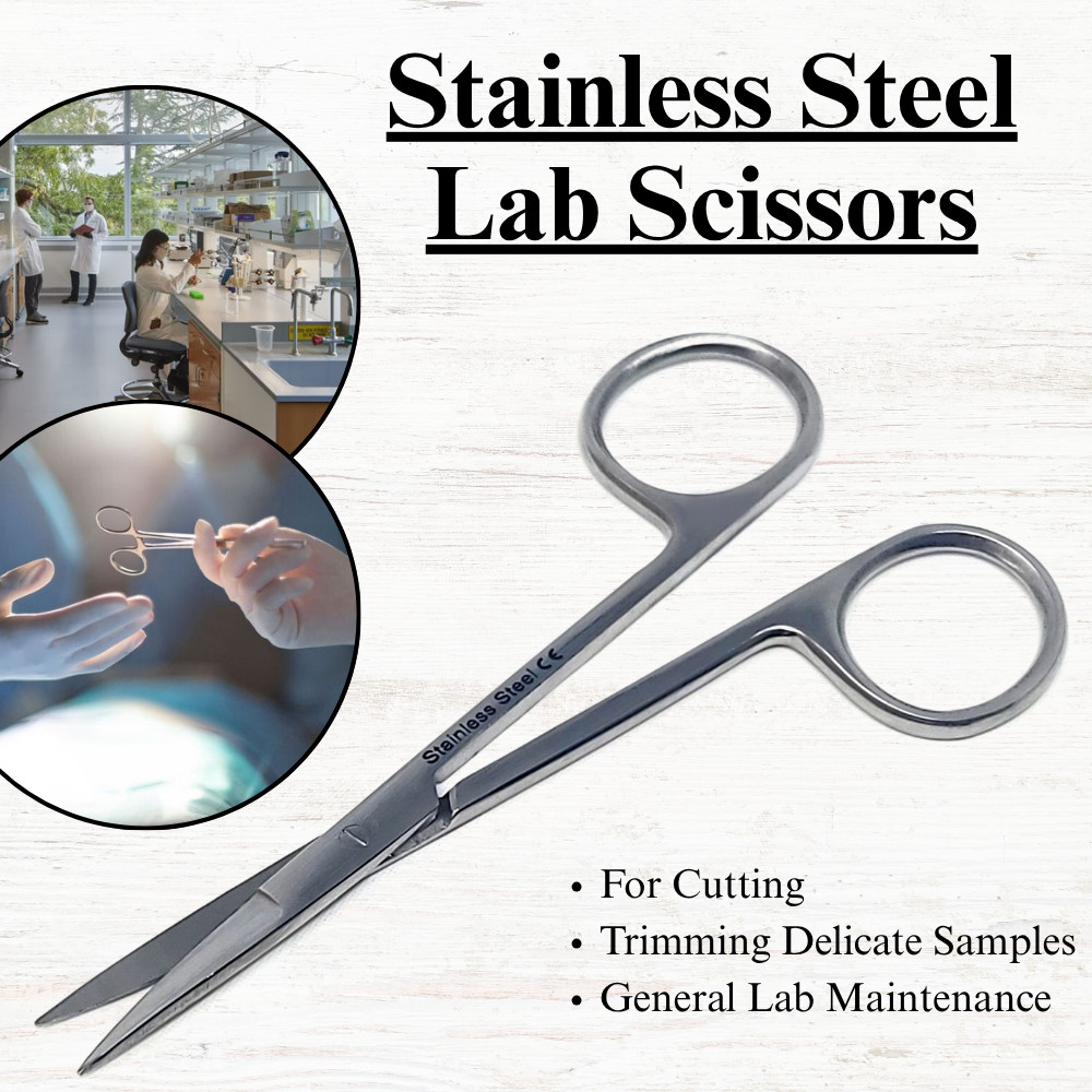 4.5" Stainless Steel Micro IRIS Scissors with Sharp Tips for Lab Dissection Use