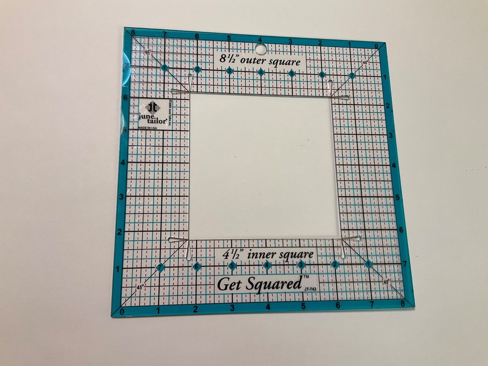 June Tailor Inc. Rotary Cutting Mini Mat 5 x 5 in.  Grid Ruler