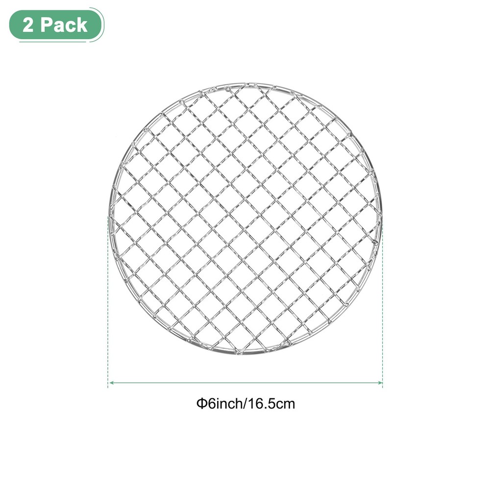 2-Pack Cooling Rack, 6" Round Stainless Steel Baking Rack [Silver]