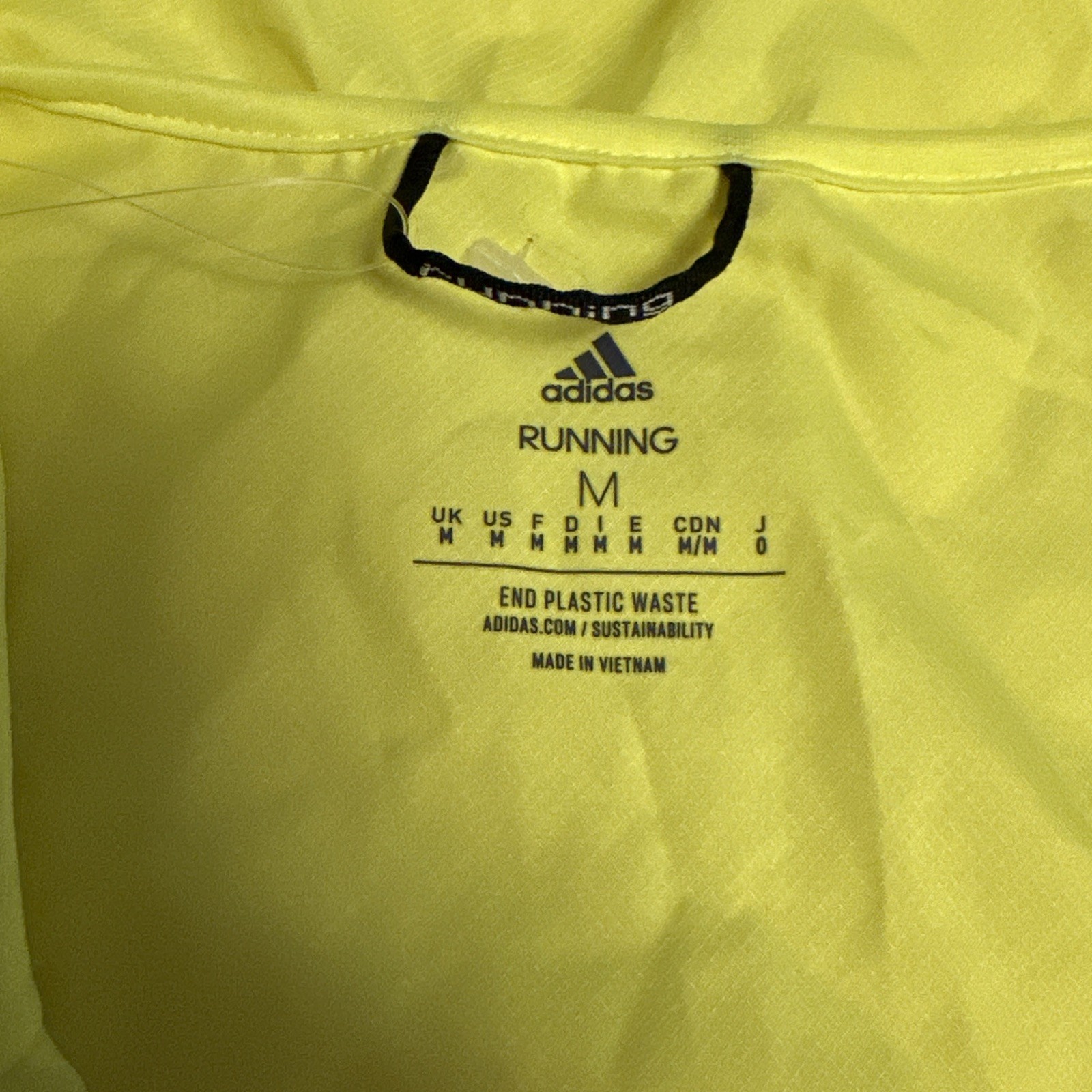 Adidas Mens Yellow 2022 Boston Marathon Volunteer Running Jacket HG1633 MED