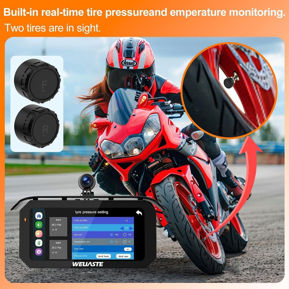 Motorcycle Carplay6.25" Touchscreen - Wireless Wired GPS Waterproof Android Auto