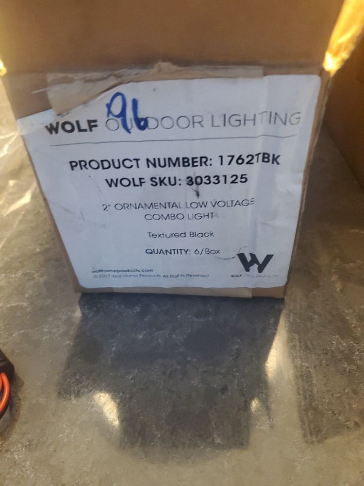 black white Ornamental Low Voltage Combo Post Cap Light 2" x 2" (6 pack)wolf