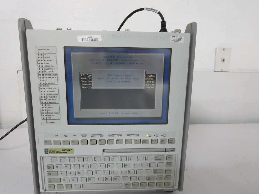 WANDEL & GOLTERMAN ANT-20E ADVANCED NETWORK TESTER WITH WINDOWS 95
