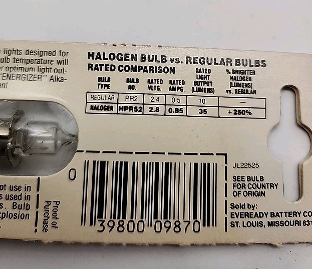 Energizer Halogen Bulb Hpr52