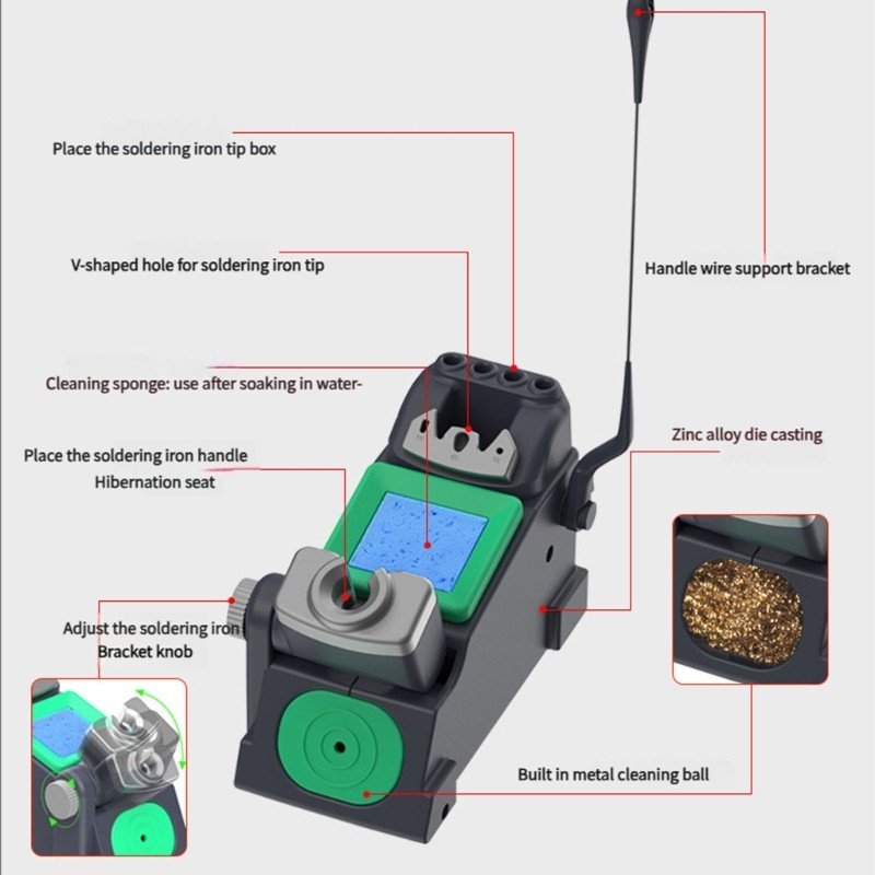 Multiple Angle Adjustable Rotatable Soldering Station Stand for 210 245 Handles