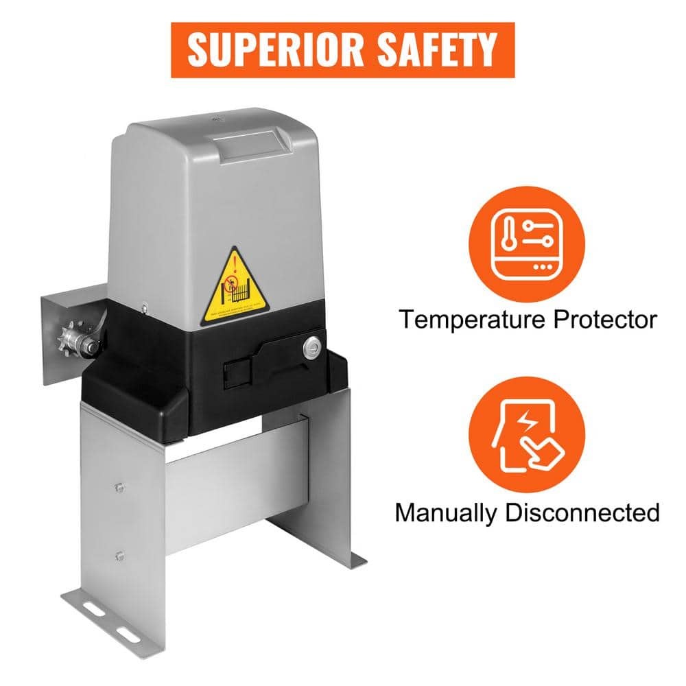 VEVOR Automatic Slide Gate Opener 3300 lb. w/ Infrared Security Photocell Sensor