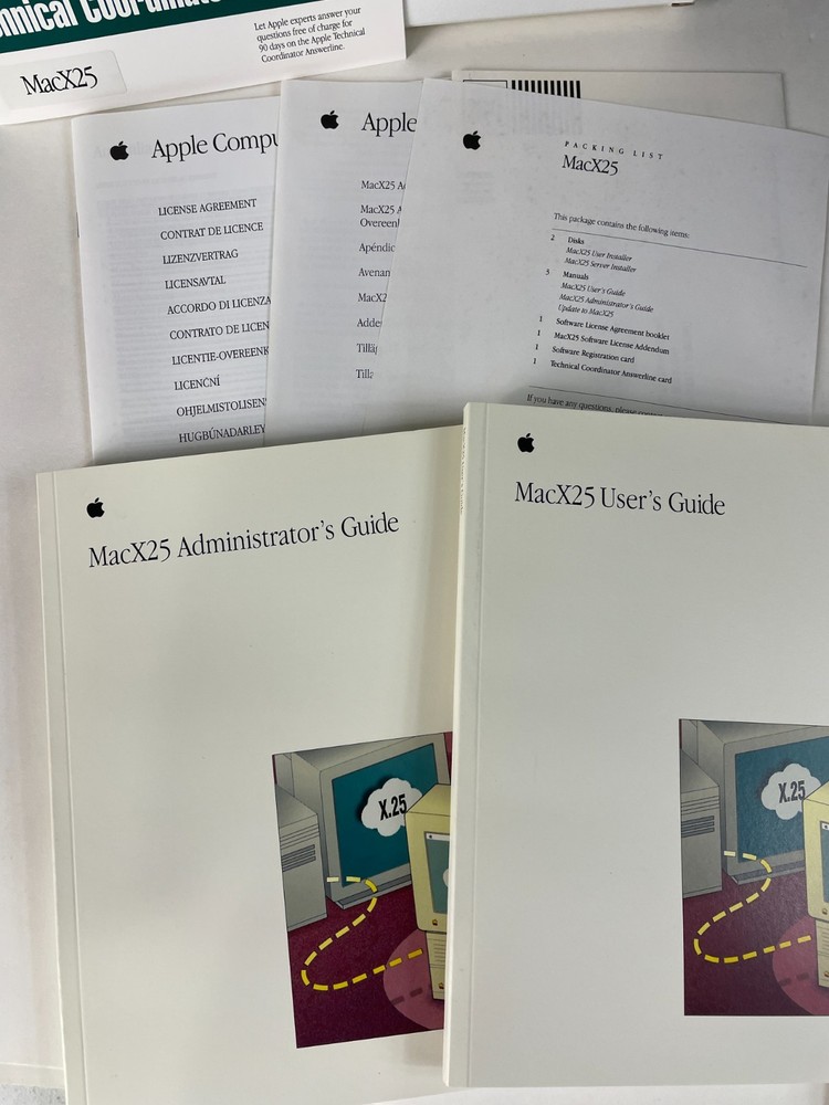 MacX25 (1993) Server Software for Vintage Macintosh Computers