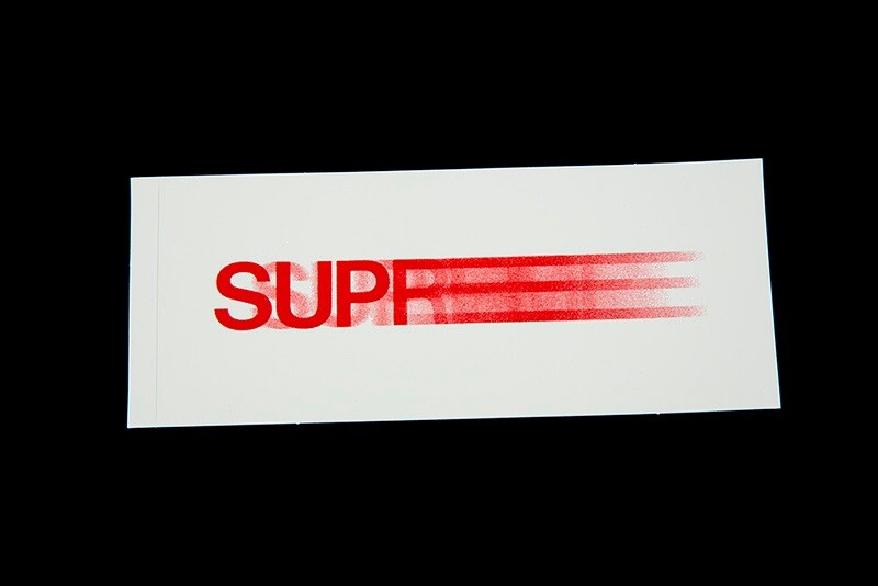 SS16 Supreme Motion Logo Sticker White