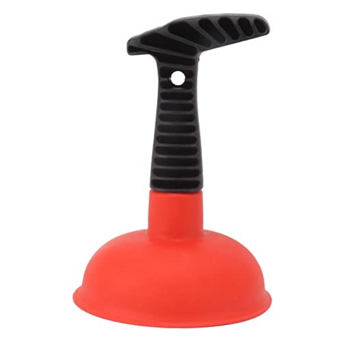 Sink Plunger Mini Short Handle Efficient Small Drain Powerful Silicone Red