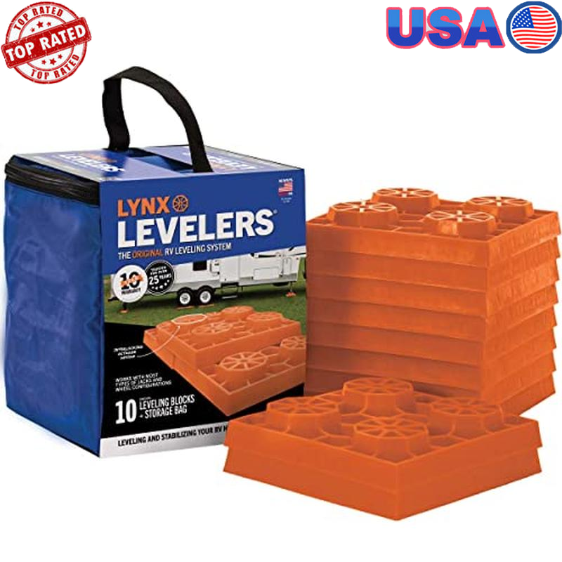 RV Leveling Kit 10 Pack Heavy Duty Modular Levelers Stabilizing Support New