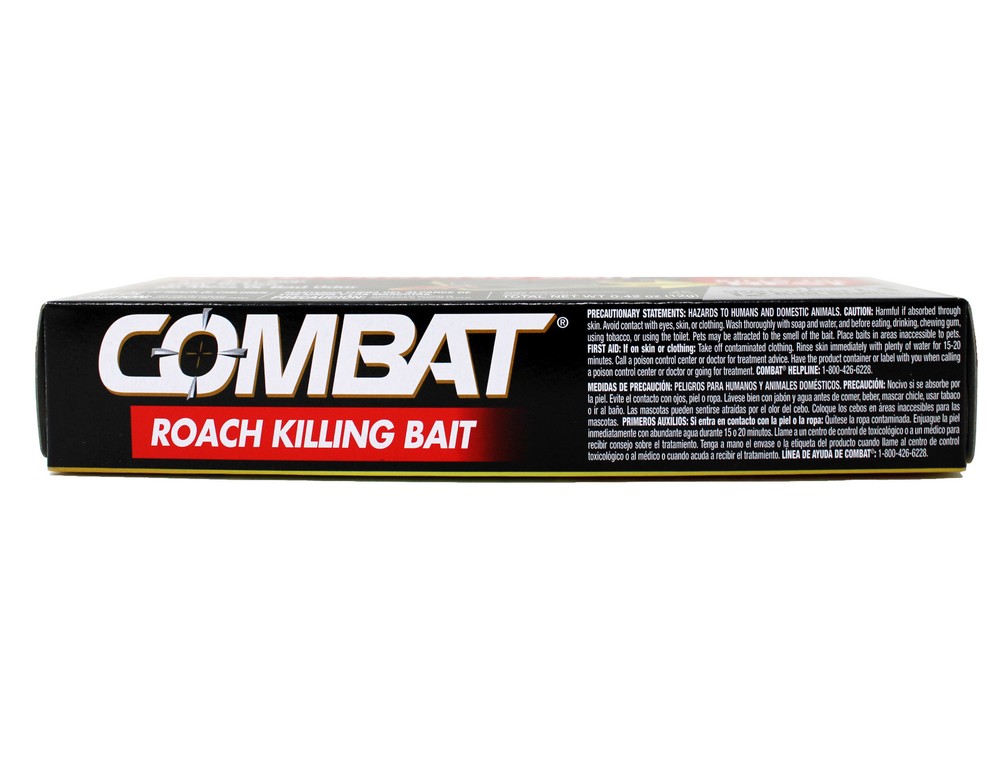 Combat Roach Killing Bait Stations for Small and Large Roaches, 12 Count 2 Pack