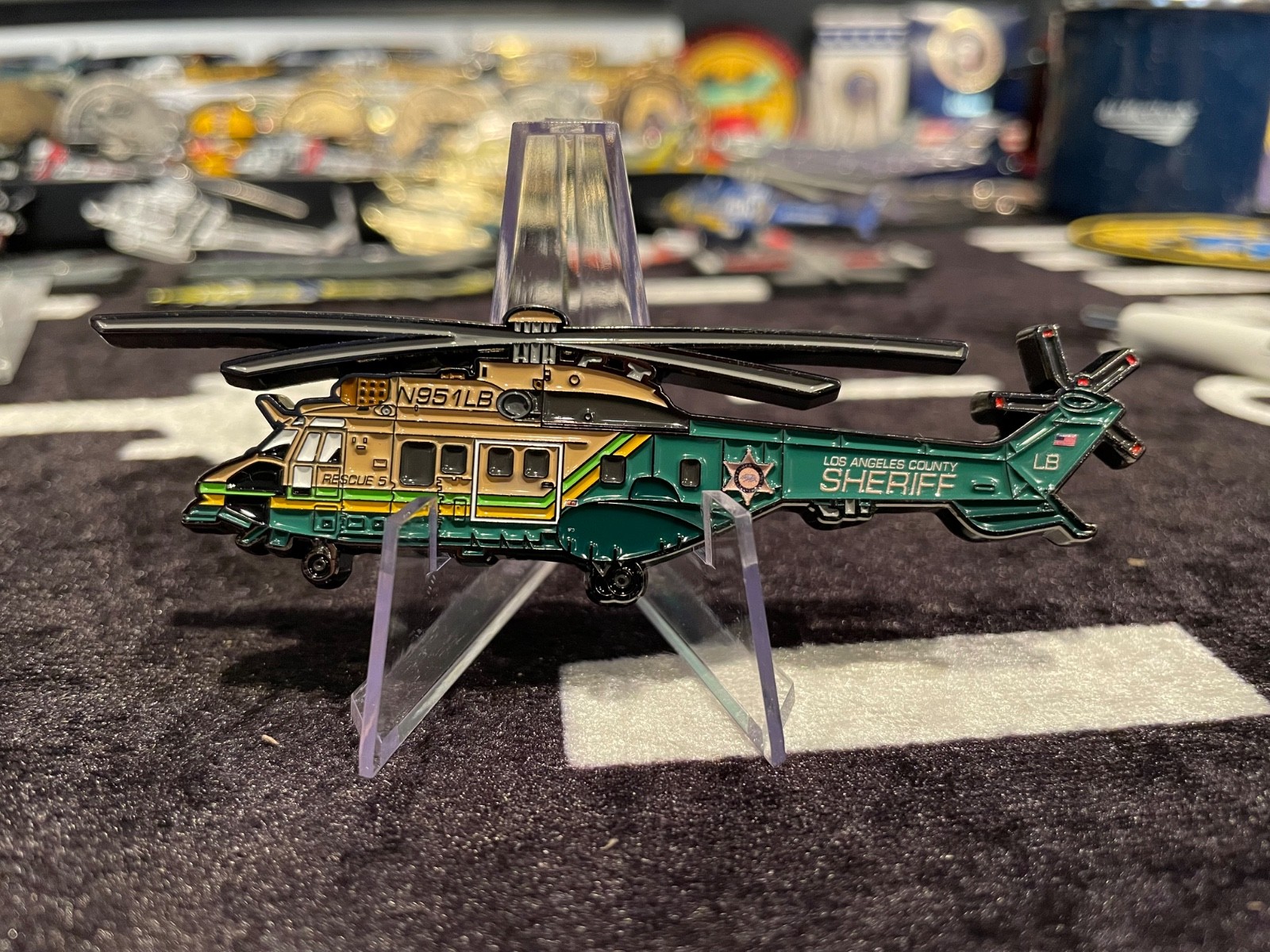 Los Angeles County Sheriff Super Puma Helicopter challenge coin