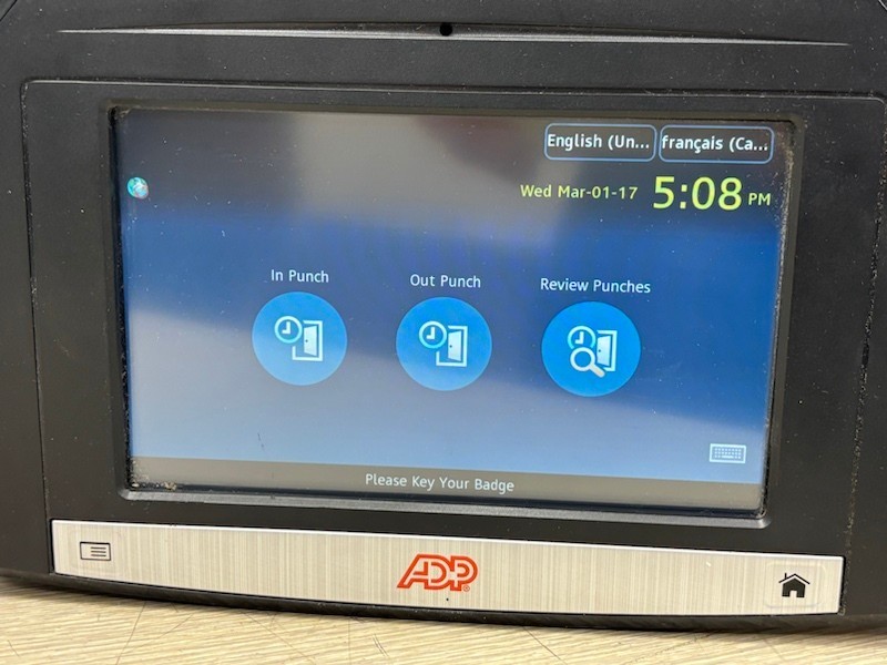 Kronos InTouch 9000 Time Clock 8609000-428