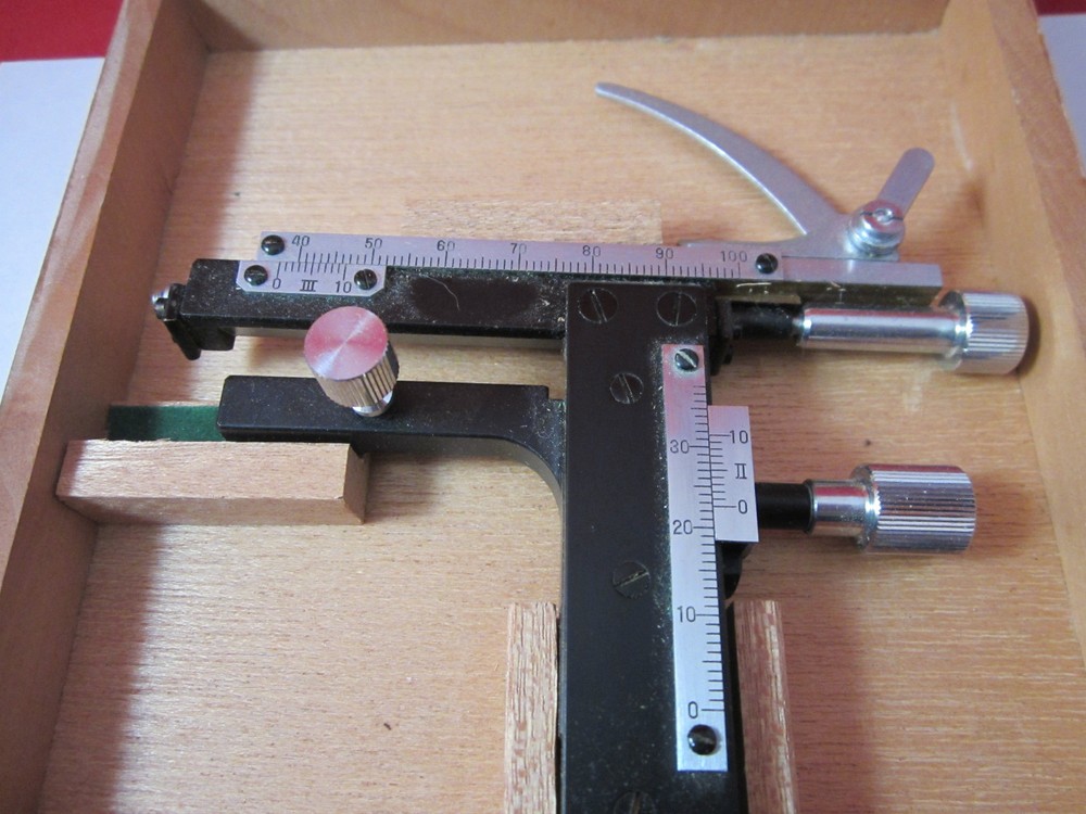 MICROSCOPE PART STAGE JAPAN SLIDE HOLDER BIN-3B