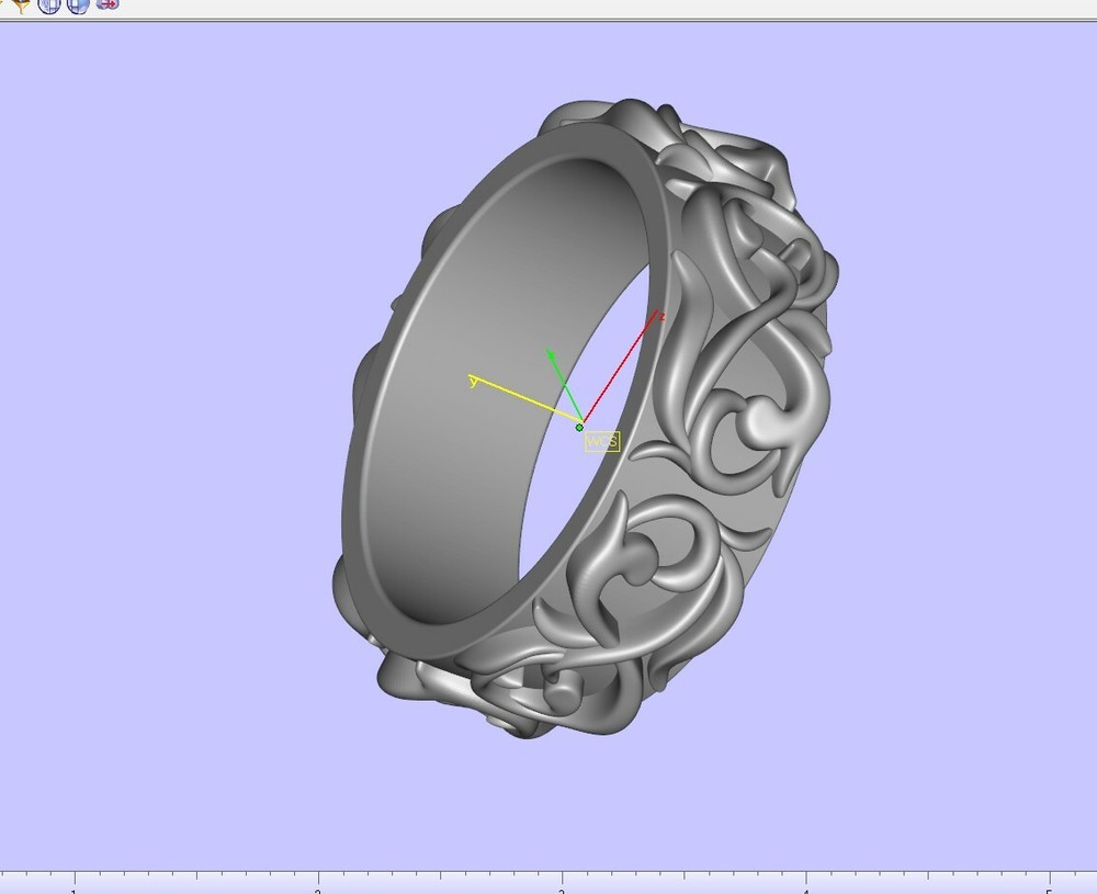 Pattern Ring Band Gothic Badass Bikers Men Ring Model-ETS1 3D print model.